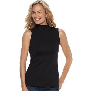 Black Mockneck Tanktop